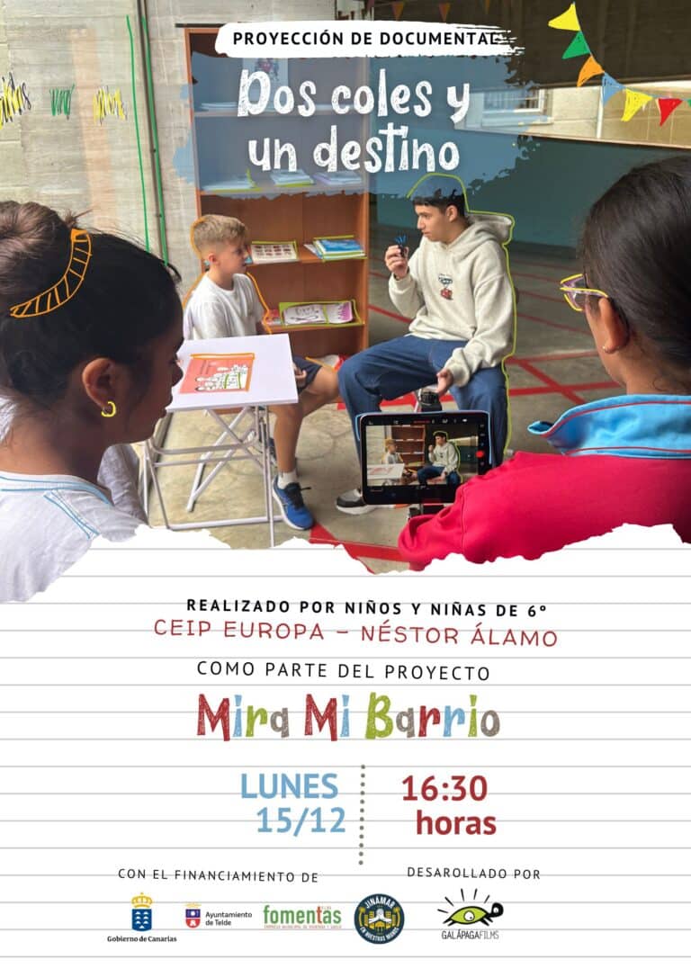 Flyer proyección documental DOS COLES Y UN DESTINO